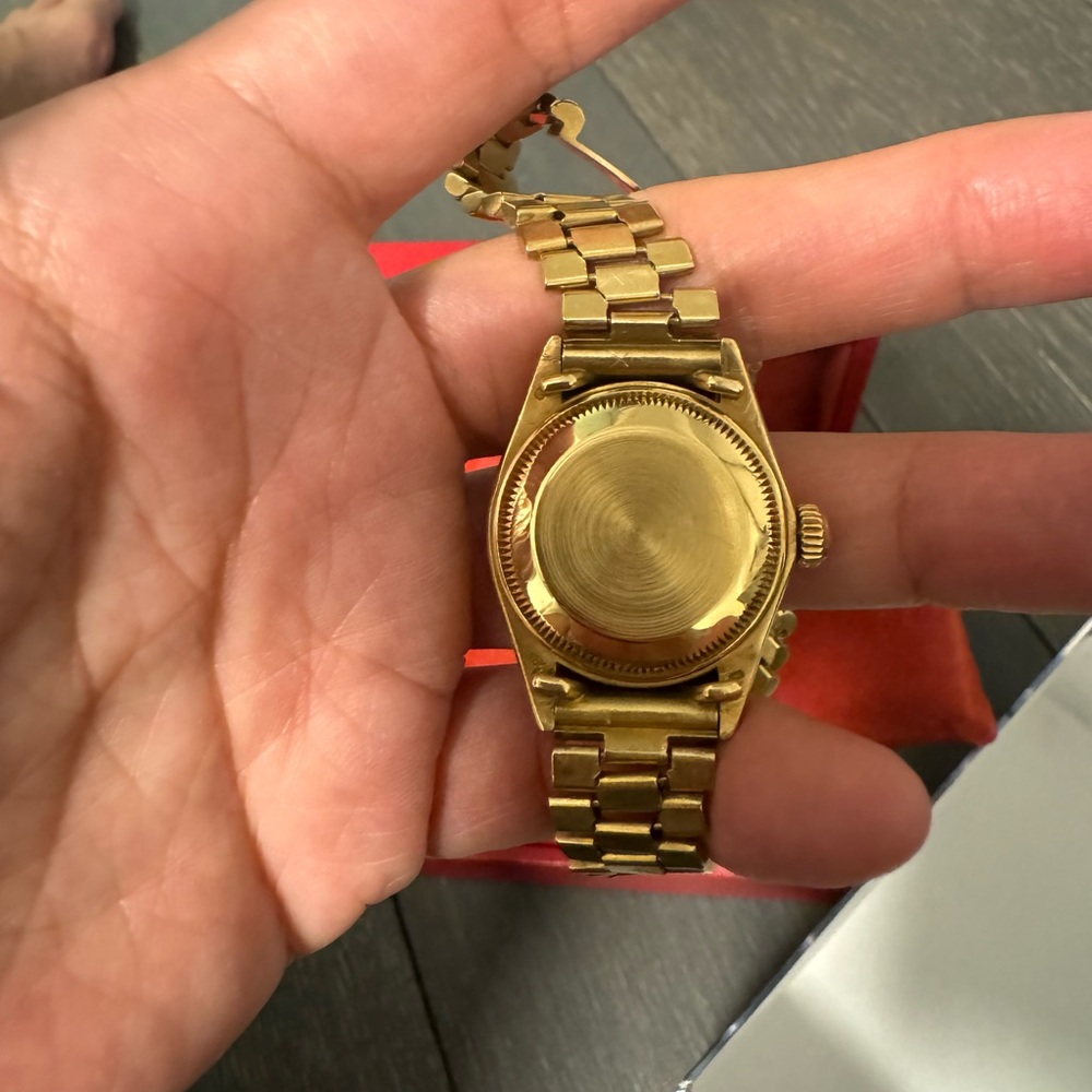 Vintage Rolex 18K yellow gold President Datejust Ladies Watch 26mm with diamonds - Picture 9 of 9